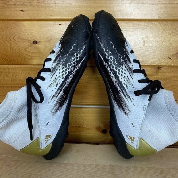 Adidas Predator Men's 4.5 Soccer Cleats Black White Gold FW9220 - Picture 9 of 12